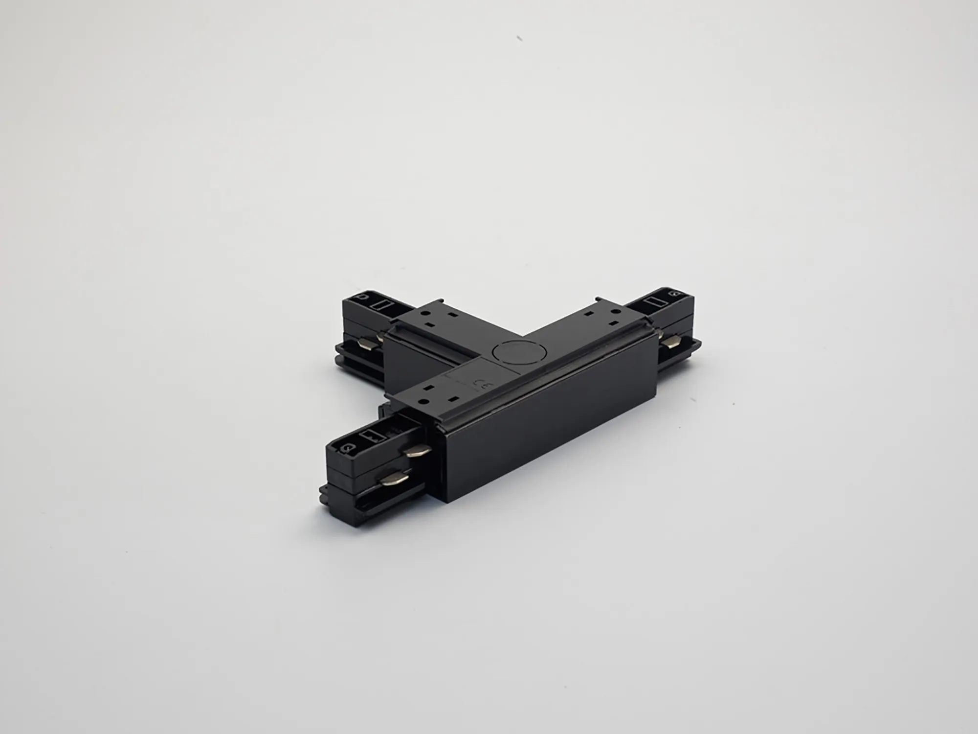 T Coupler With Feeding Option 3 Circuit Surface Mounted Track Earth Outside Right 555 1 1214 2  Eutrac 3 Circuit Surface-Black